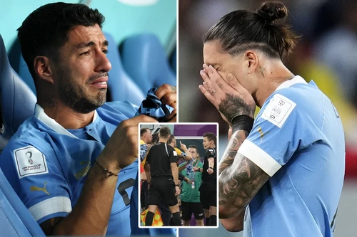 Suarez đau đớn bật khóc sau chiến thắng của Uruguay