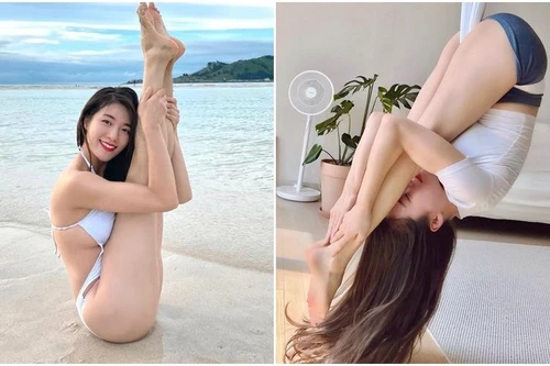 Những tư thế yoga đỉnh cao của HLV xinh đẹp Kim Sung-hee