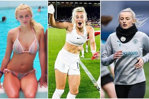 Cơ thể gợi cảm của nữ tuyển thủ Anh cởi áo ăn mừng gây sốt