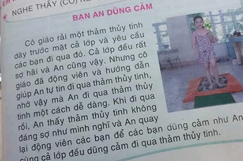 Dạy lòng dũng cảm cho học sinh bằng đi trên thảm thủy tinh