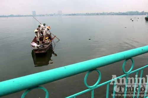 Sửng sốt về chuyện đập đá vá... hồ Tây