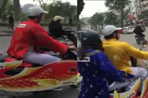 Táo quân phiên bản thực "lượn" quanh Hồ Hoàn Kiếm