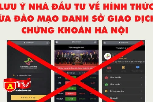 Giả mạo Sở giao dịch chứng khoán Hà Nội kêu gọi huy động đầu tư 