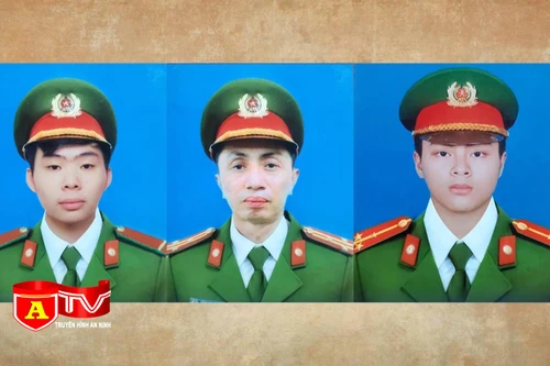 Thăng cấp bậc hàm đối với 3 cán bộ, chiến sĩ Cảnh sát PCCC hy sinh khi làm nhiệm vụ