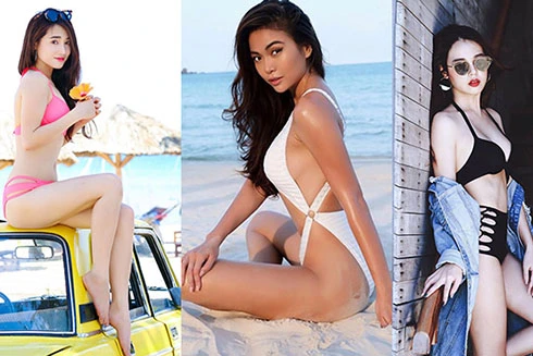 [ẢNH] Mỹ nhân Việt khoe đường cong với bikini trong ngày nắng nóng