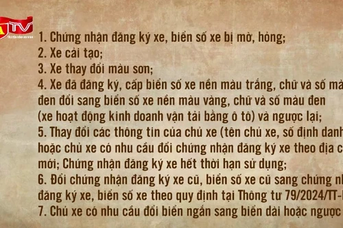 Trường hợp phải đổi đăng ký xe, biển số xe từ 2025 