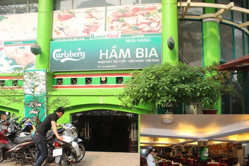 Tầng hầm thành quán ăn, xe tràn ra hè phố