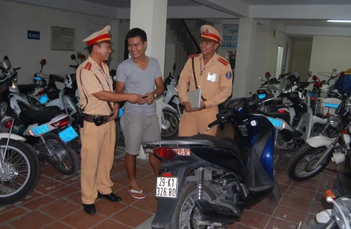 Được CSGT tìm thấy xe sau 3 tháng bị mất 