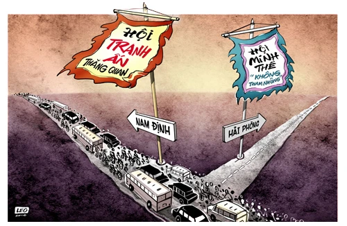 Châm chọc quan tham bằng... biếm họa