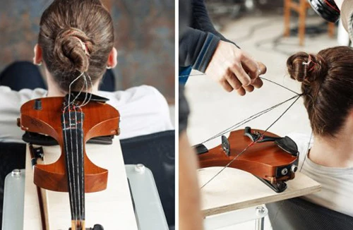 Dùng tóc làm dây vĩ cầm