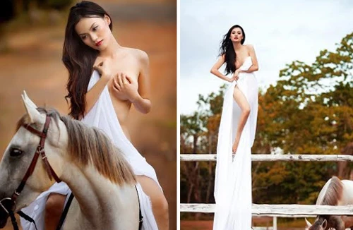 Sốc vì độc chiêu khỏa thân với ngựa