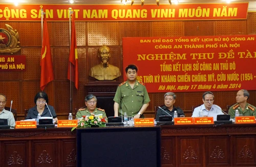 Nghiệm thu đề tài Tổng kết lịch sử Công an Thủ đô 1954-1975