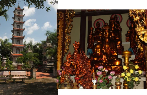 Tượng đất hóa vàng trong ngôi chùa cổ