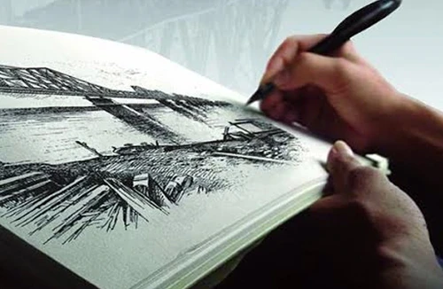 100 ký họa về cầu Long Biên