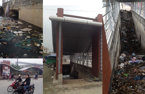 Hầm bộ hành thành ống cống khổng lồ