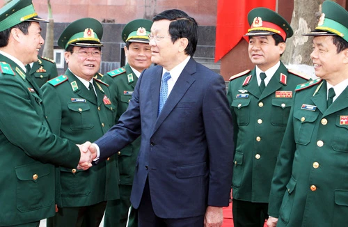 Chủ tịch nước thăm và chúc Tết Bộ đội Biên phòng
