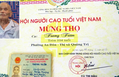 Bí quyết sống thọ của người nhiều tuổi nhất Việt Nam