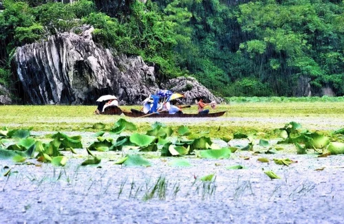 Du ngoạn Quan Sơn thưởng thức gỏi cá mè