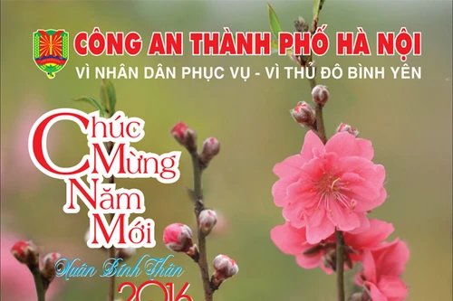 Thông báo về in lịch "Công an thành phố Hà Nội năm 2016"