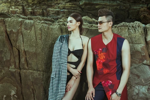 Hồng Quế diện bikini gợi cảm bên Vĩnh Thuỵ đầy phong cách