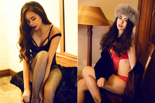 Người mẫu Sella Trương "đốt mắt" bằng nội y bodysuit cực nóng bỏng