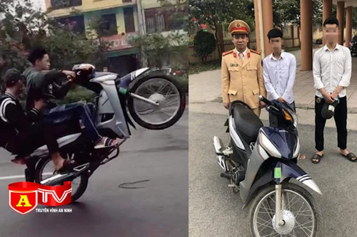 Xử phạt thanh niên bốc đầu xe máy rồi đăng trên mạng
