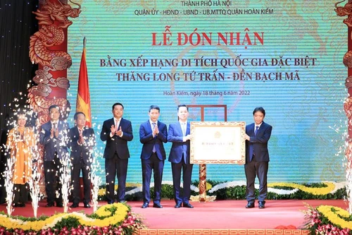 Đền Bạch Mã- tứ trấn Thăng Long đón Bằng Di tích quốc gia đặc biệt