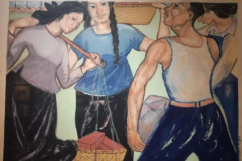 Ngắm các bức tranh cổ động gắn liền với thời kỳ xây dựng hậu phương lớn miền Bắc XHCN