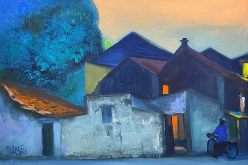 Hà Nội xưa qua các bức tranh rực rỡ sắc màu của Đào Hải Phong