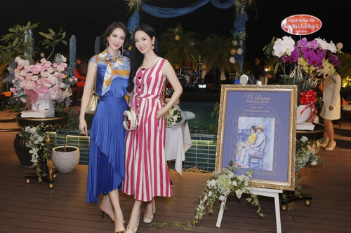 "Nữ hoàng ảnh lịch" Thanh Mai hội ngộ hoa hậu Giáng My