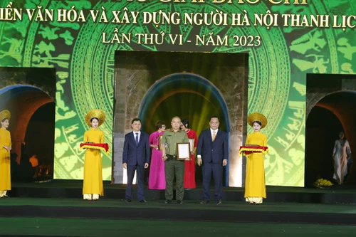 An ninh Thủ đô giành giải C Giải báo chí về phát triển văn hóa và xây dựng người Hà Nội thanh lịch, văn minh 2023