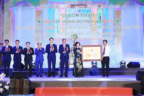 Di tích nhà cụ Nguyễn Thị An, nơi Bác Hồ từng ở và làm việc đón Bằng Di tích quốc gia 