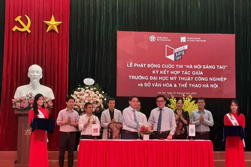 2.000 sinh viên trường Đại học Mỹ thuật Công nghiệp tham gia cuộc thi "Hà Nội sáng tạo"