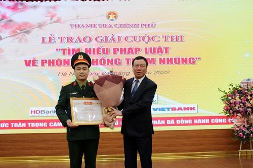 Thanh tra Chính phủ trao giải Cuộc thi "Tìm hiểu pháp luật về phòng, chống tham nhũng” 