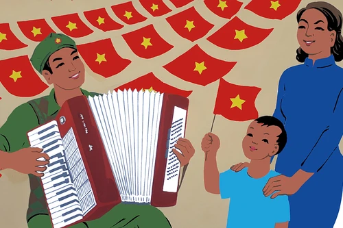 Sáng tác tranh cổ động kỷ niệm 70 năm Ngày Giải phóng Thủ đô 