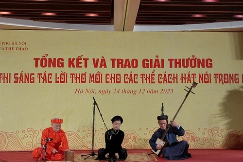 Hà Nội trao giải cuộc thi sáng tác lời thơ mới cho các thể cách hát nói trong ca trù