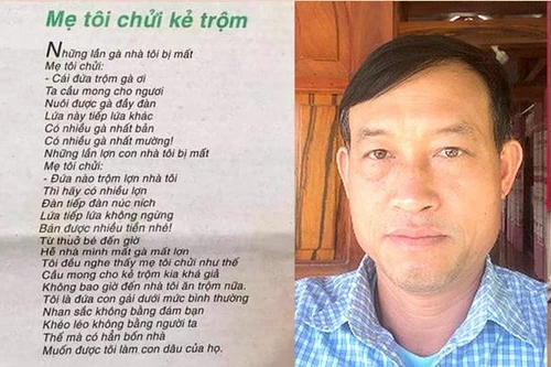 Chưa hết sóng gió vì bị chê dở, "Mẹ tôi chửi kẻ trộm" tiếp tục bị tố là thơ "đạo"