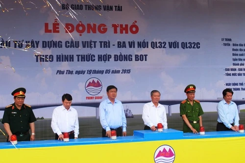 Xây cầu qua sông Hồng nối huyện Ba Vì và TP Việt Trì