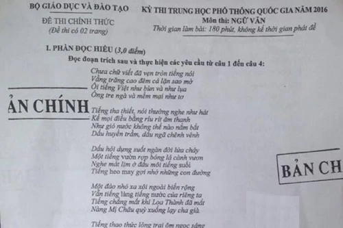 Thi THPT quốc gia: Công an sẽ xử lý đối tượng tung tin đồn lộ đề Ngữ văn