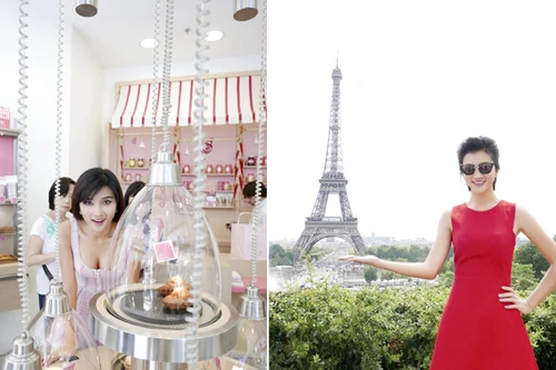 Kim Tuyến nhí nhảnh dạo chơi ở Paris