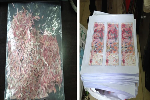 Ngồi ghép gần 500 triệu tiền giấy bị cắt vụn