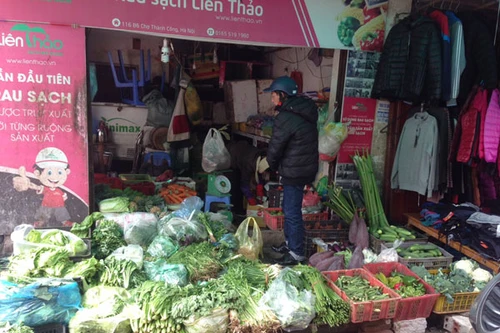 Rau xanh Hà Nội ít biến động