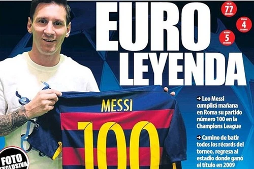 Messi đi vào lịch sử Champions League