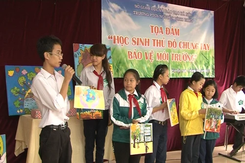 Học sinh Thủ đô chung tay bảo vệ môi trường