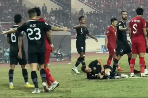 Pha ăn vạ thô thiển khi kèm Đoàn Văn Hậu của tuyển thủ Indonesia