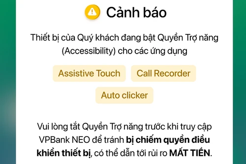 Cảnh báo thủ đoạn chiếm quyền điều khiển điện thoại android thông qua quyền trợ năng (accessibility) trên thiết bị