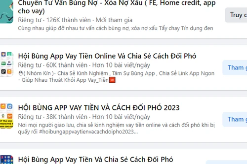 Nhan nhản hội nhóm “bùng nợ” công ty tài chính, app vay tiền: Hậu quả khôn lường!