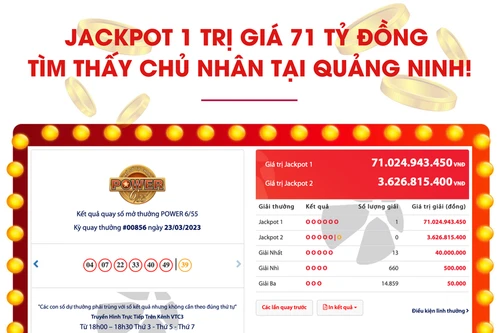 Độc đắc Vietlott 71 tỷ đồng tìm thấy chủ nhân tại Cẩm Phả, Quảng Ninh