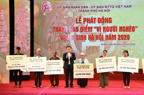 Hà Nội phát động Tháng cao điểm ''Vì người nghèo'' năm 2020