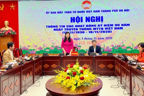Hà Nội: Nhiều hoạt động kỷ niệm 90 năm Ngày thành lập Mặt trận Tổ quốc Việt Nam